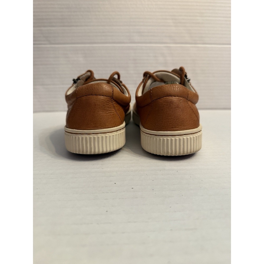 Born Women Tamara Distressed Leather Sneakers Size 6 Comfort Shoes Neutral Zip - Picture 7 of 10